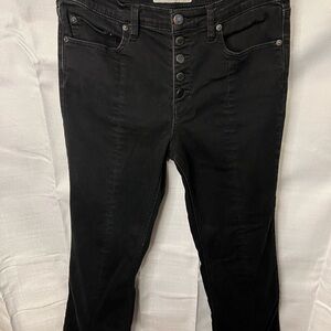 Free People Black Cropped Jeans 30